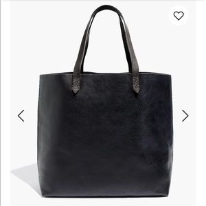 Madewell tote bag in black leather